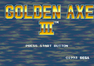 Golden Axe III Title Screen